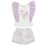 Caramelo Kids, the Fly Away Short Set in lilac